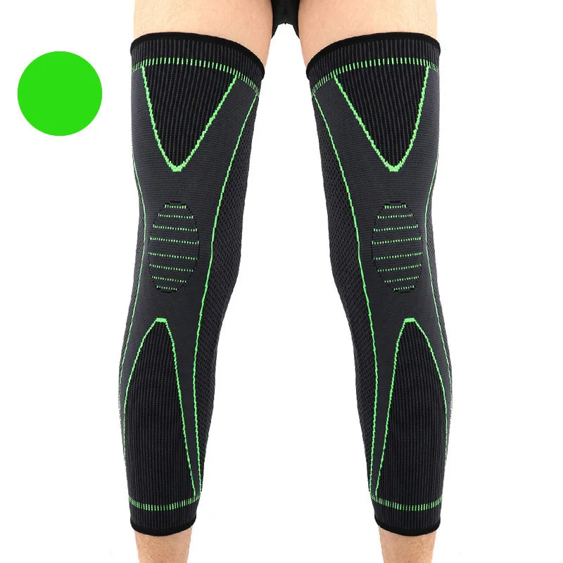 1 Pcs Sport Full Leg Compression Sleeves Knee Braces Support Protector for Football Weightlifting Joint Pain Relief Muscle Tear