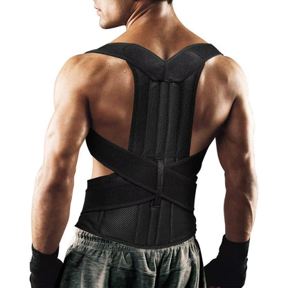 Back Brace Posture Corrector Belt for Women & Men Back Lumbar Support, Adjustable Shoulder Posture Support for Improve Scoliosis